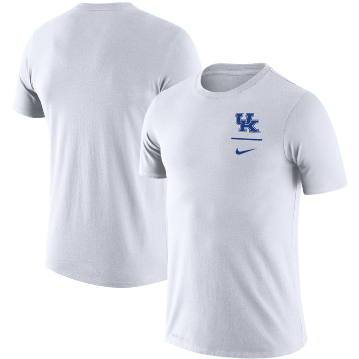 Men's Nike White Kentucky Wildcats Logo Stack Legend Performance T-Shirt