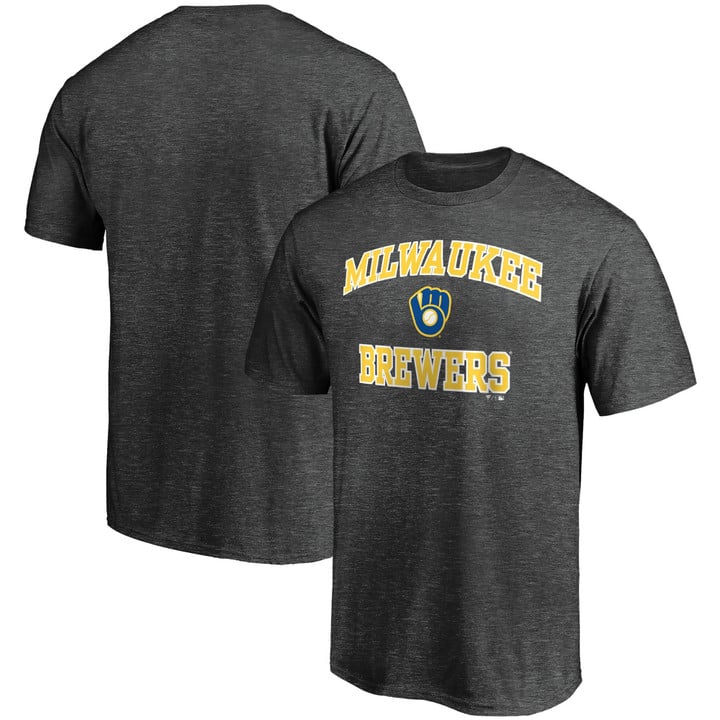 Men's Fanatics Branded Charcoal Milwaukee Brewers Heart & Soul T-Shirt