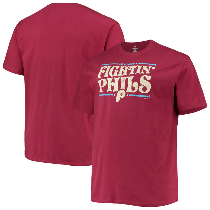 Men's Burgundy Philadelphia Phillies Big & Tall Fightin Phils Hometown Collection T-Shirt
