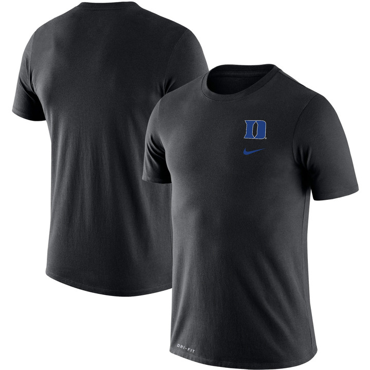 Men's Nike Black Duke Blue Devils Logo Stack Legend Performance T-Shirt