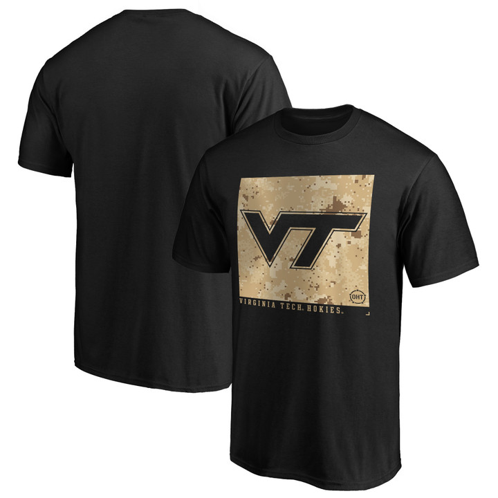 Men's Fanatics Branded Black Virginia Tech Hokies OHT Military Appreciation Eagle T-Shirt