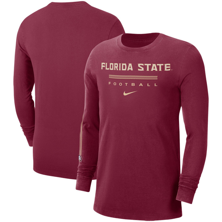 Men's Nike Garnet Florida State Seminoles Word Long Sleeve T-Shirt
