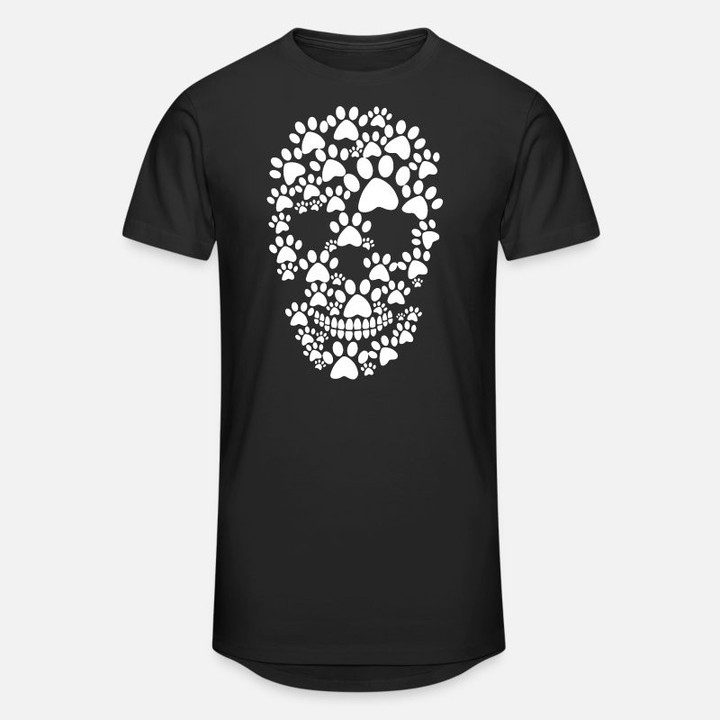 Unisex Oversize T-Shirt Paw dog prints skull