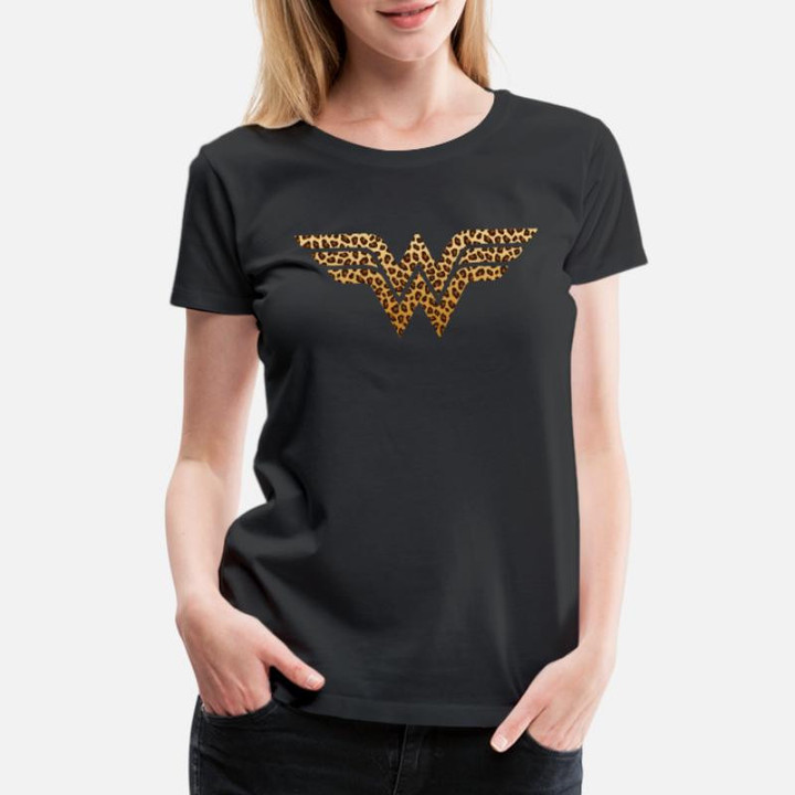 Women's Premium T-Shirt Wonder Woman Leoprint Logo