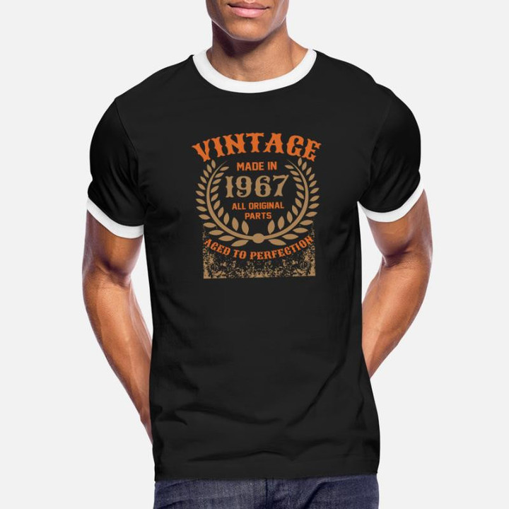 Men's Ringer T-Shirt Vintage Made In 1967 All Original Parts