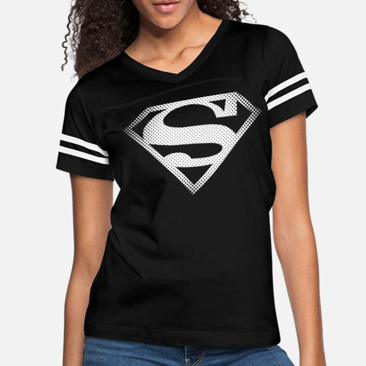 Women's Vintage Sport T-Shirt DC Comics Originals Superman Retro Symbol