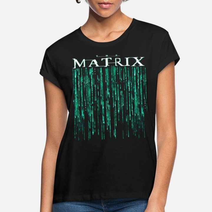 Women's Loose Fit T-Shirt The Matrix Movie Code Logo