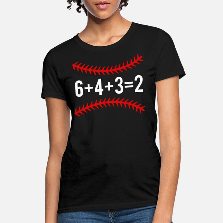 Women's T-Shirt 6 4 3 2 Baseball Math Shirt Cute Softball Game Tee
