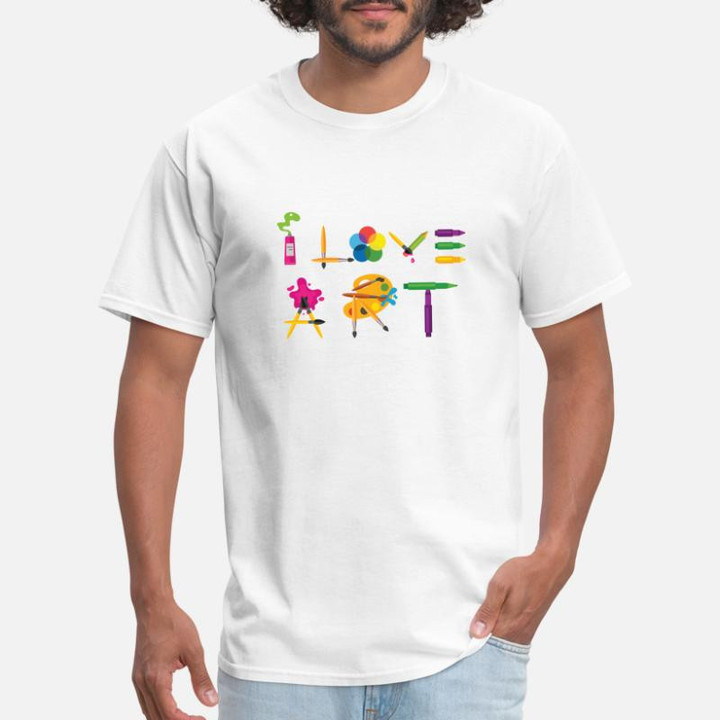 Men's T-Shirt I Love Art Abstract Artistic Gift Idea