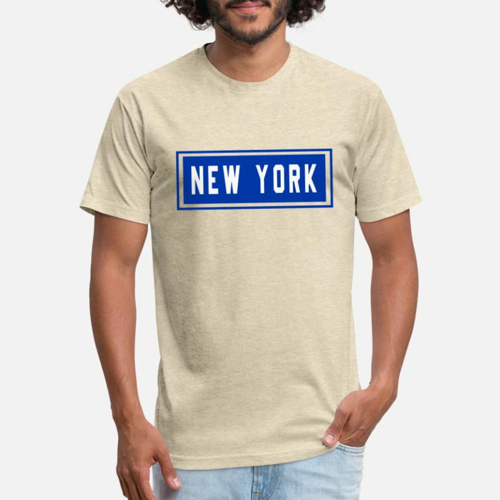 Unisex Poly Cotton T-Shirt New York Blue