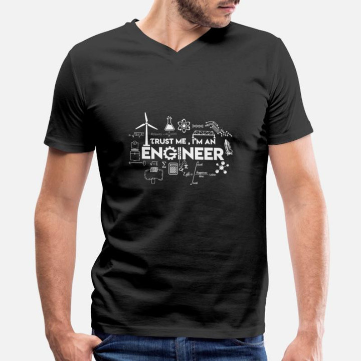 Men's V-Neck T-Shirt Trust Me, I am an Engineer