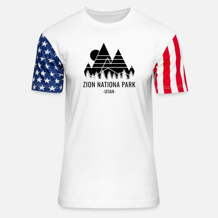 Unisex Stars & Stripes T-Shirt Zion National Park Utah