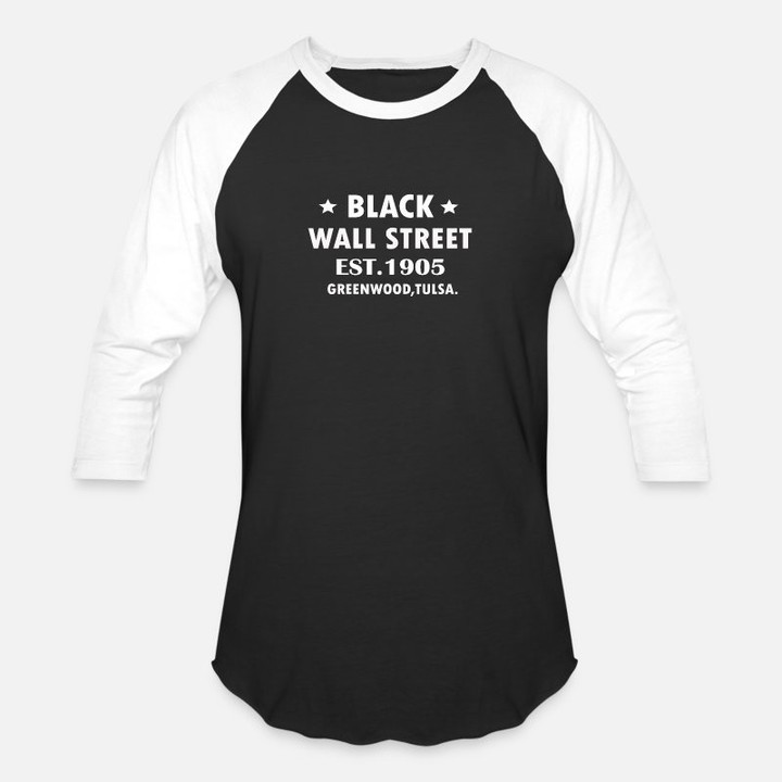 Unisex Baseball T-Shirt Black History Month | Black Wall Street