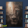 Jesus - Awesome lion and cross on his eye 3 Canvas