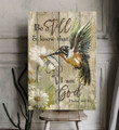 Hummingbird and Jesus - Be still and know that I am God Canvas