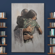 Jesus - God hugs a veteran Canvas