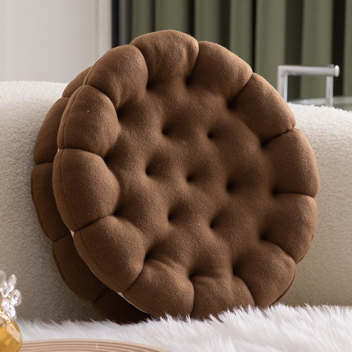 Chocolate Cookie Cushion Plush Pillow