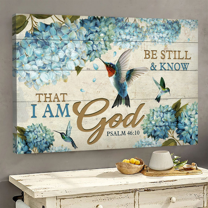 Hummingbird - Be still and know that I am God Canvas