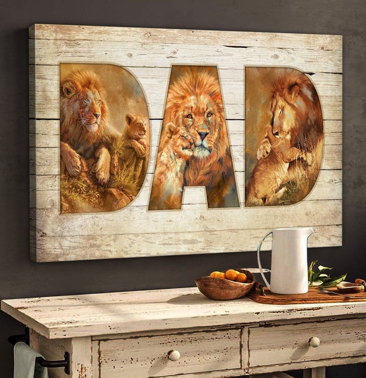 Dad - Awesome lion Canvas