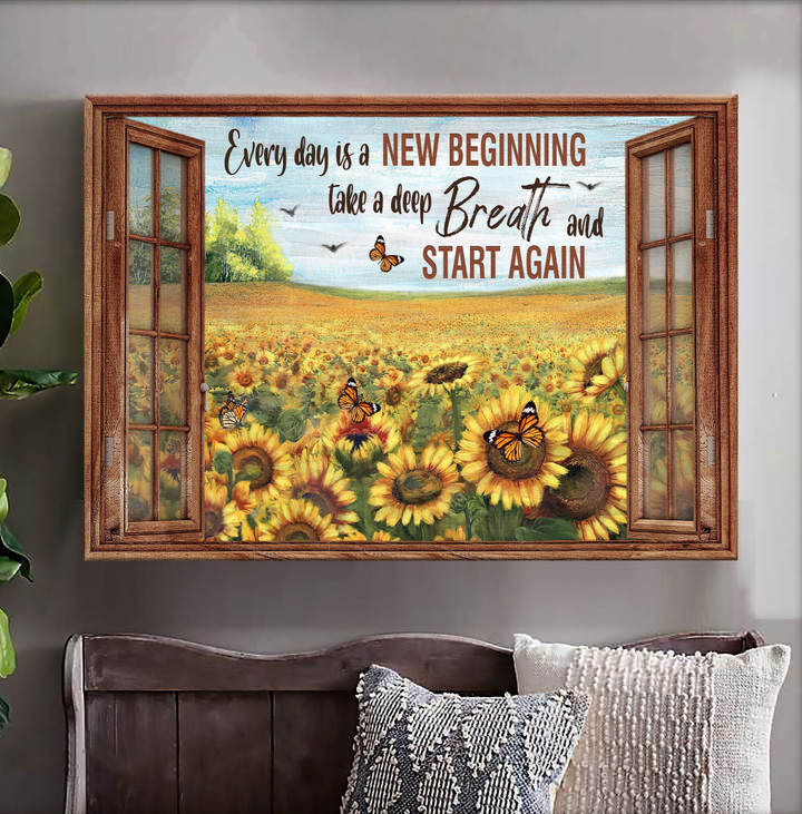 Every day is a new beginning Canvas