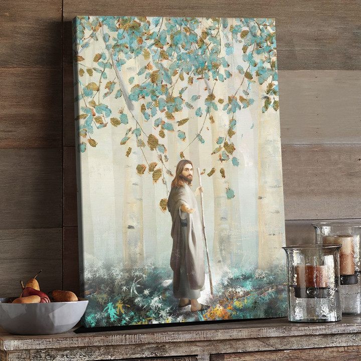Jesus in heaven's forest Canvas