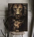 Jesus and beautiful lion Canvas