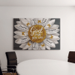 Daisy - God says you are with butterfly Canvas
