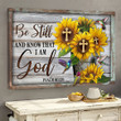 Sunflower - Be still and know that I am God 1 Canvas