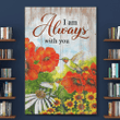 Jesus - I am always with you, Humming bird and flower Canvas