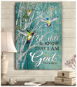 Jesus and Hummingbird - Be still and know that I am God 3 Canvas