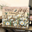 Daisy and hummingbird - Today I choose joy 1 Canvas