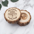 Personalized Rustic Wooden Ring Box