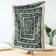 Green Snake Throw Blanket Carpet Sofa High Quality Woven Blanket