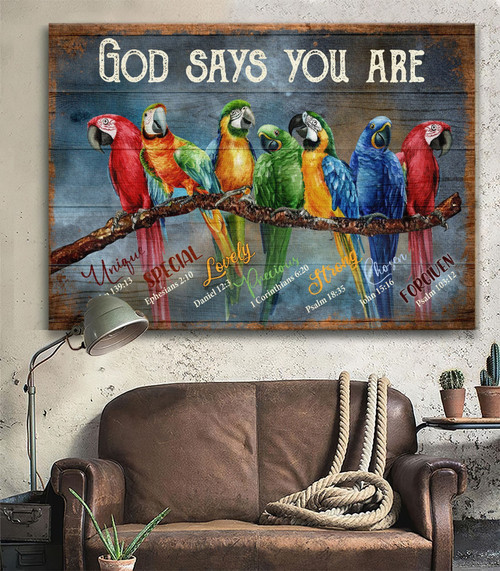 Parrot - God says you are Canvas