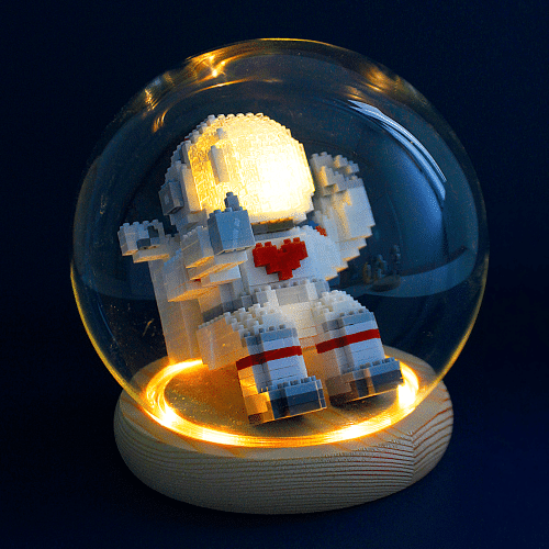 Astronaut Love Lamp Building Bricks Birthday Gifts