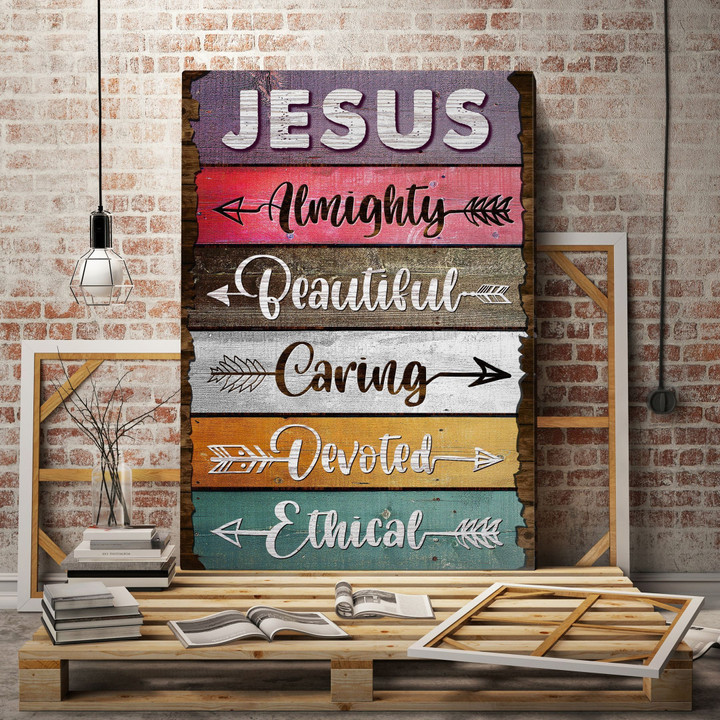 Jesus - Almighty, beautiful, caring, devoted, ethical Canvas