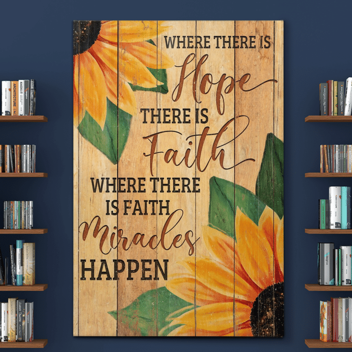 Jesus - Where there is hope, there is faith Canvas