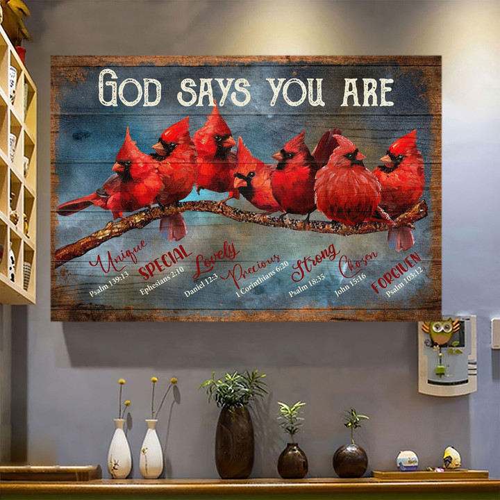 Cardinal - God says you are Canvas