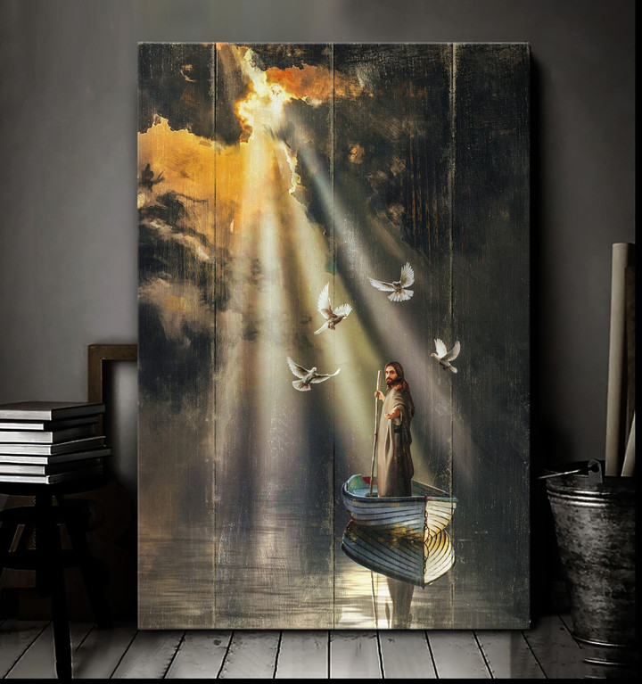 Jesus - Light in the darkness Canvas