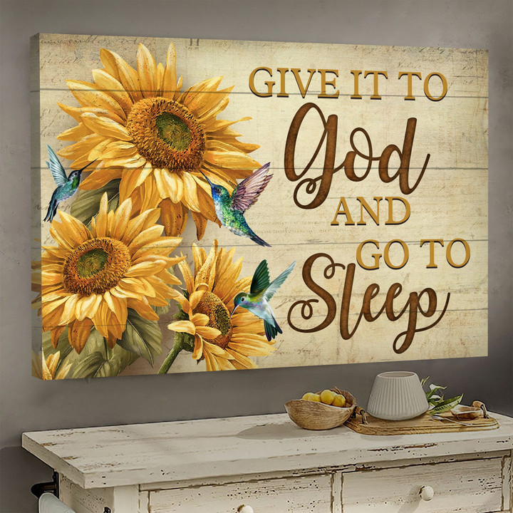Jesus - Give it to God and go to sleep Canvas