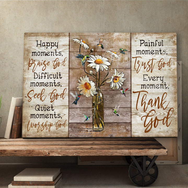 Jesus - Thank God for happy moments Canvas