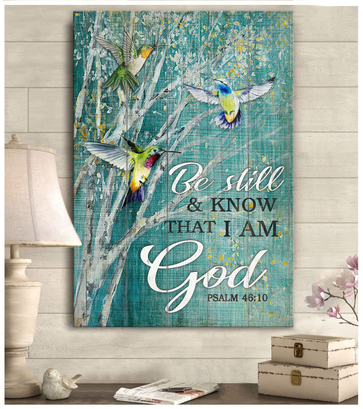 Jesus and Hummingbird - Be still and know that I am God 3 Canvas