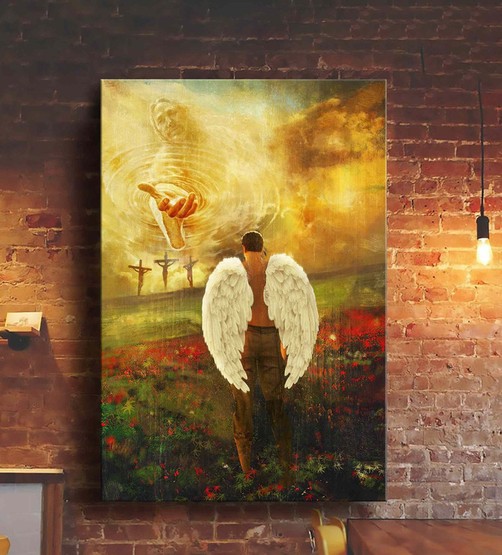 Jesus and husband in heaven- To the beautiful world Canvas