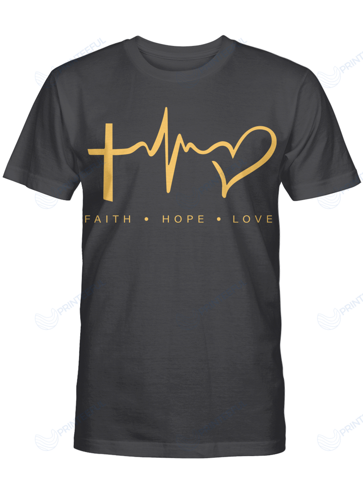 Faith Hope Love (God - Jesus - Christ - Christians Shirts, Hoodies, Cups, Mugs, Totes, Handbags)