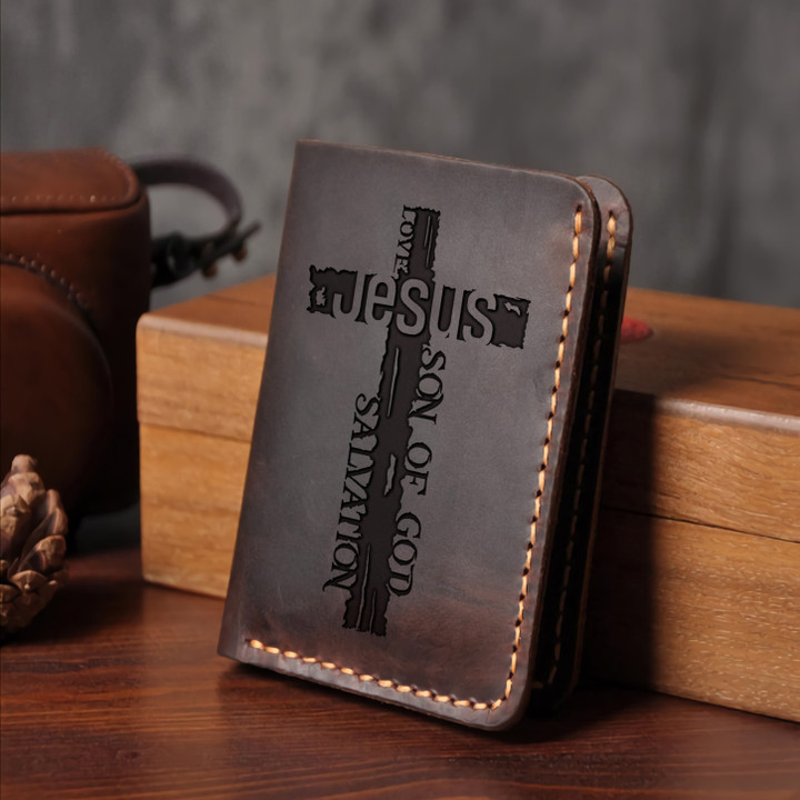 Jesus Cross God Jesus Christ Christians Christianity Bible Handmade Vintage Genuine Leather Wallet