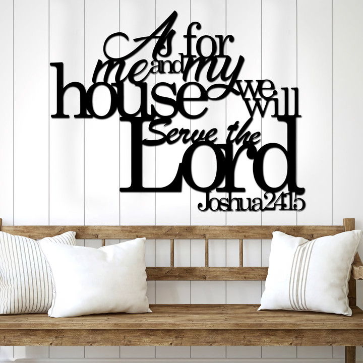 Serve The Lord Cut Metal Sign