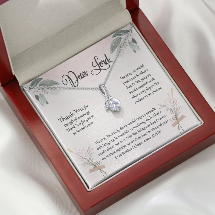Gift Of Marriage Alluring Beauty Necklace With Message Card