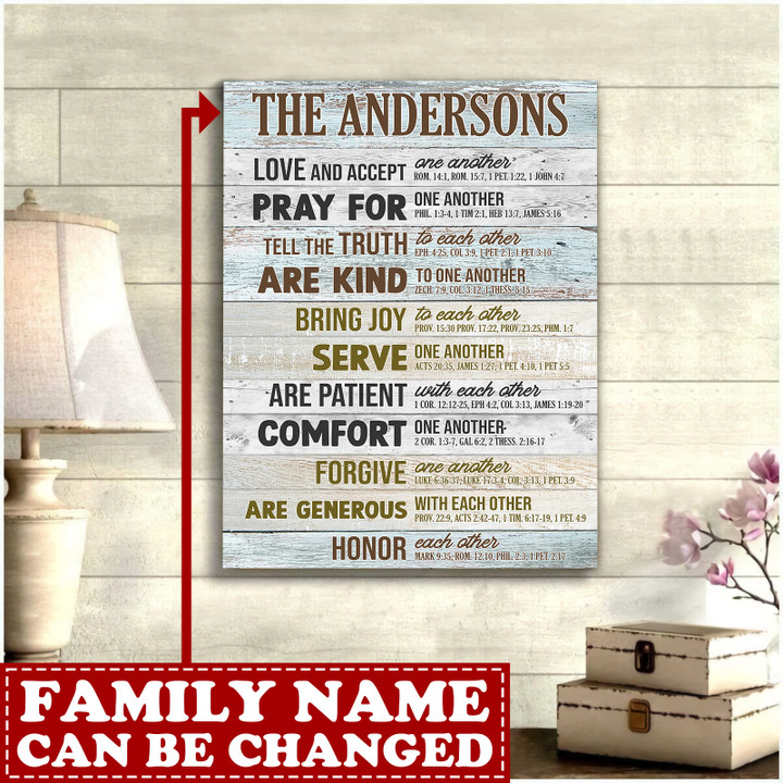 Personalized Things Family Do Rustic Canvas