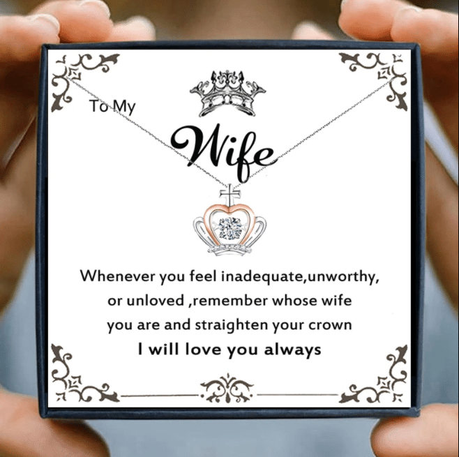 I Love You The Most Wife Necklace Gift Box With Message Card