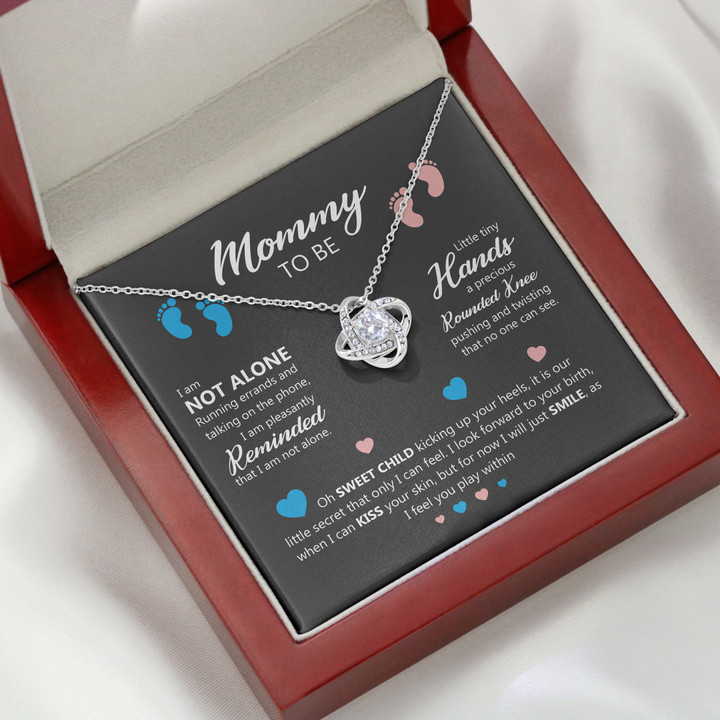 Mom You Are Not Alone Love Knot God Jesus Christ Christians Christianity Bible Necklace Gift Box With Message Card